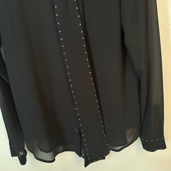 MICHAEL MICHAEL KORS Chiffon Tie-Neck Blouse - S - Picture 11 of 11